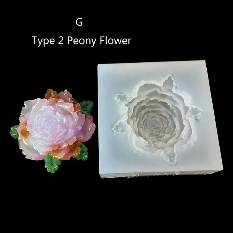 

DIY Flower Silicone Molds Resin Camellia Peony Daisy Lotus Flower Jewlery Making