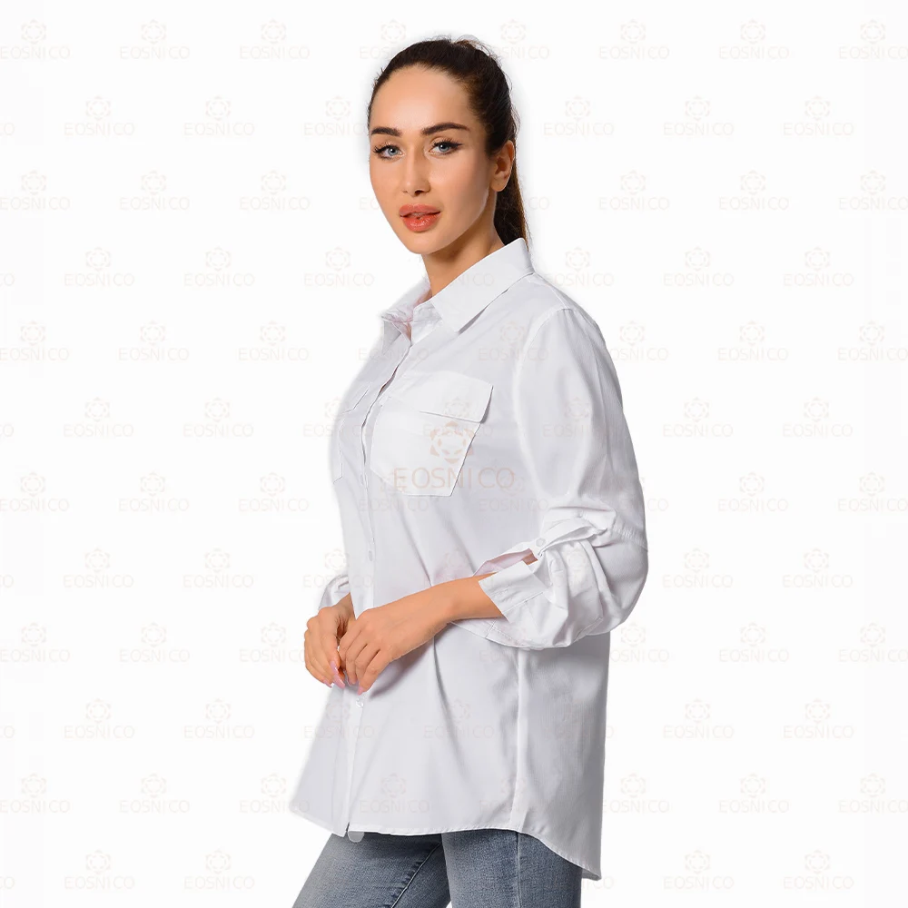 

Women's Solid Color Shirt UPF 50+ UV Protection Top, Long-Sleeved Fishing Shirt, Breathable And Quick-Drying