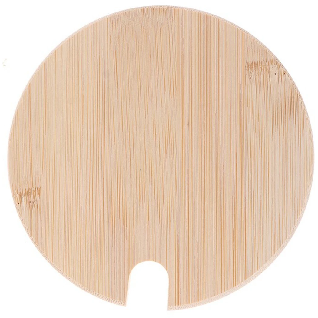 

justdolife Bamboo Cup Coffee Cups Cover Universal Creative Heat-resistant Wooden Cup Lid Wooden Mug Cover with Hole
