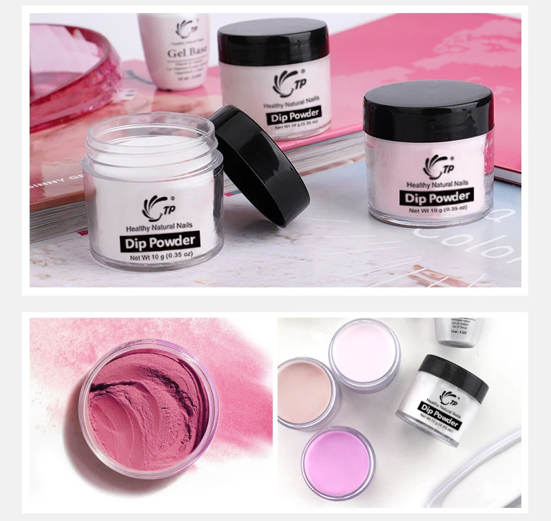 Окунающий порошок для ногтей блеск без лампы натуральный сухой цвет французский