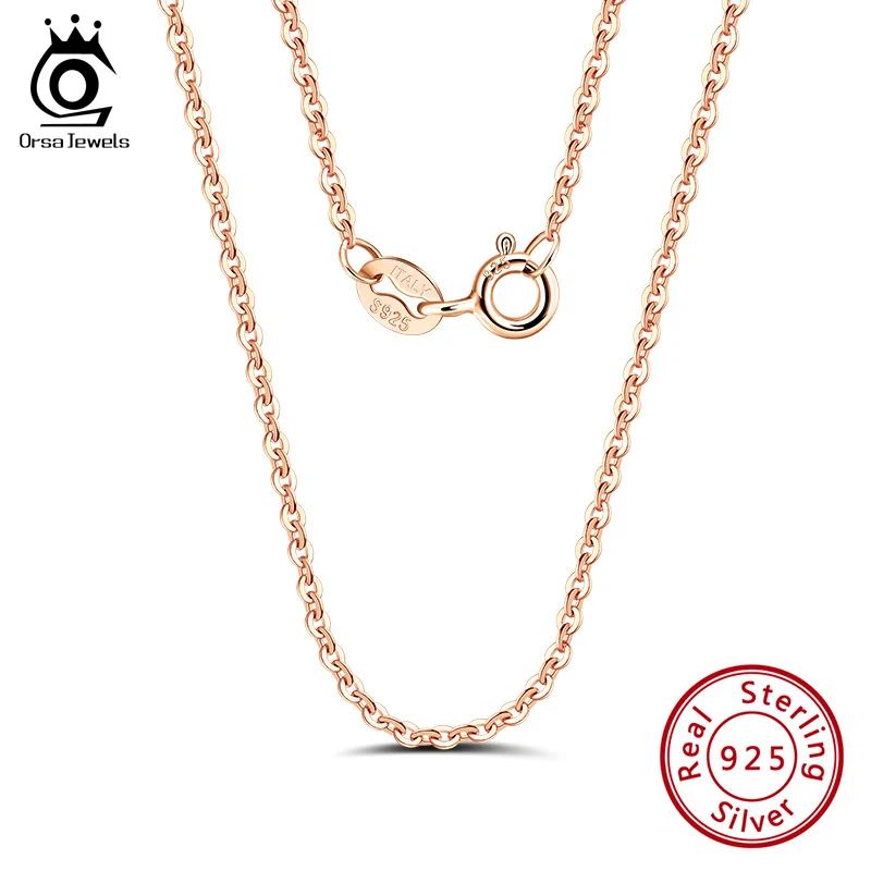 Ожерелье ORSA JEWELS в итальянском стиле серебряная цепочка на шею цвет розового