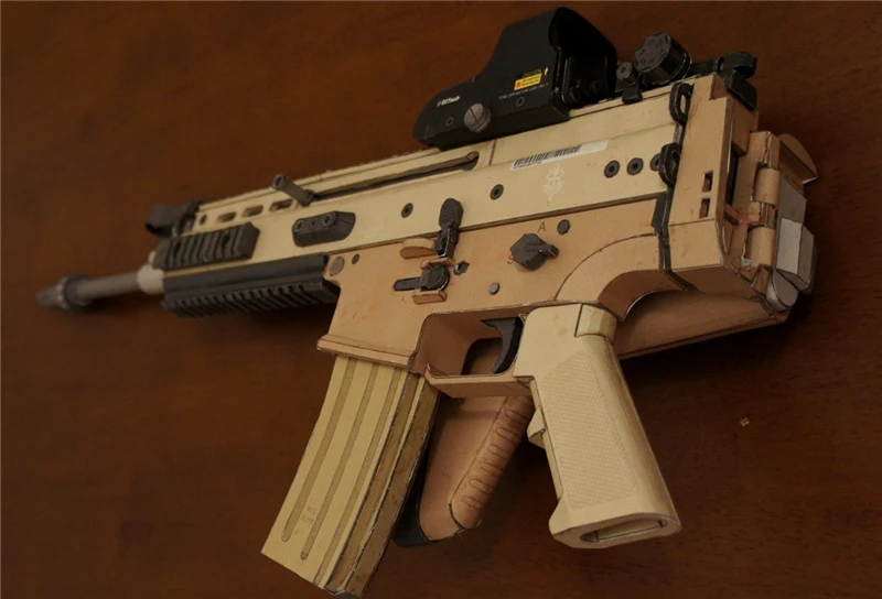 Модель снайперской винтовки Fn Scar MK16 в масштабе 1:1 модель ружья бумажная игрушка