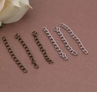 Цепочка-удлинитель для браслетов, ожерелий, 50 шт.лот, 5 цветов