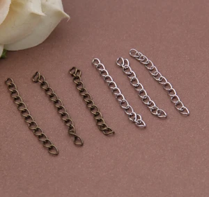 Цепочка-удлинитель для браслетов, ожерелий, 50 шт.лот, 5 цветов