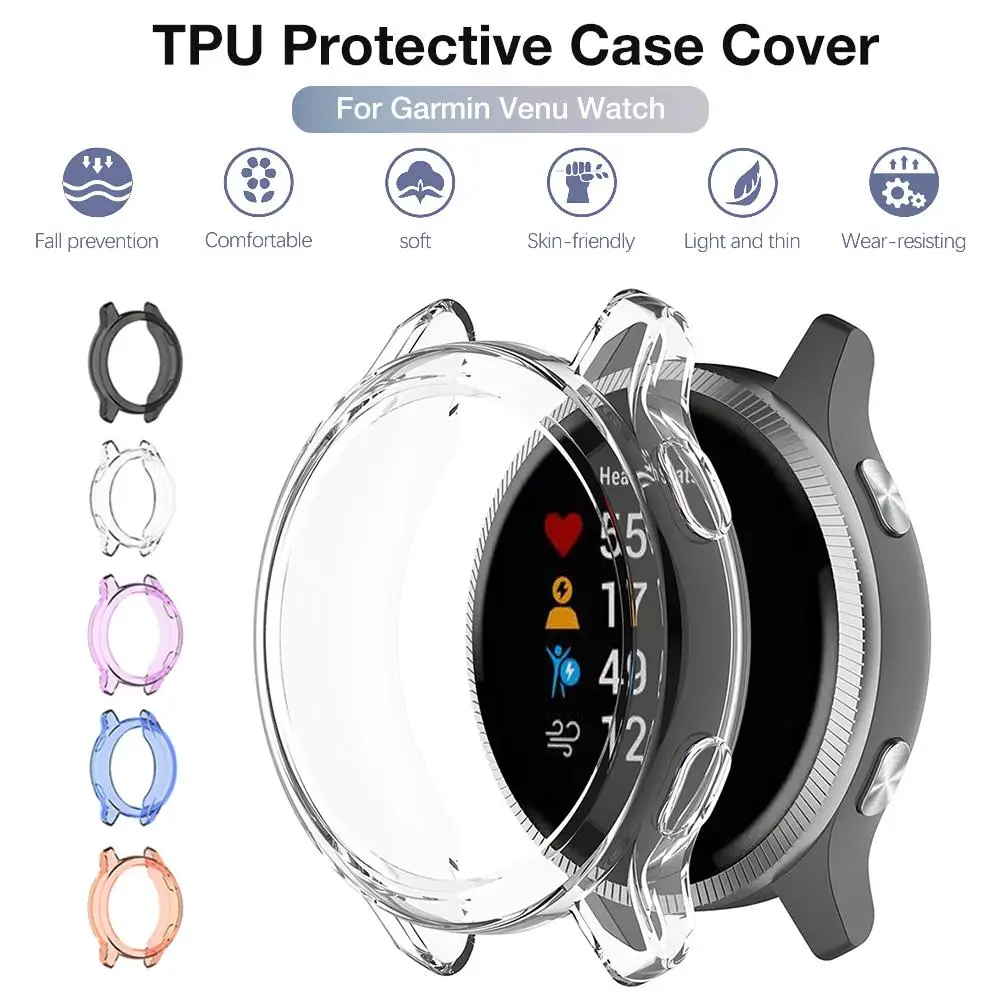 

Защитный чехол из ТПУ, защитный чехол для смарт-часов Garmin Come, легкий прочный цветной защитный чехол с рамкой