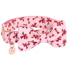 Хлопковый ошейник для собак с галстуком-бабочкой и лапками