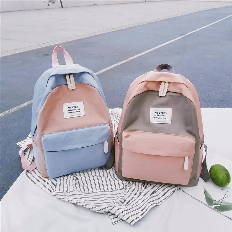 Yuansu простой водонепроницаемый холщовый рюкзак маленький Новый женский