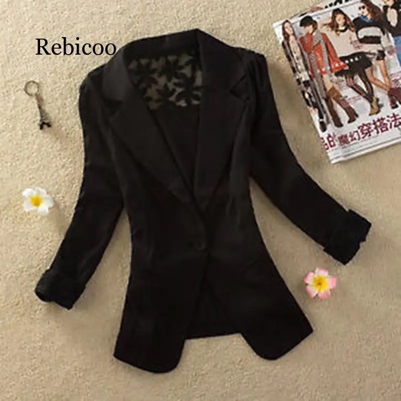 Женская куртка с длинным рукавом офисное пальто одной пряжкой осенняя