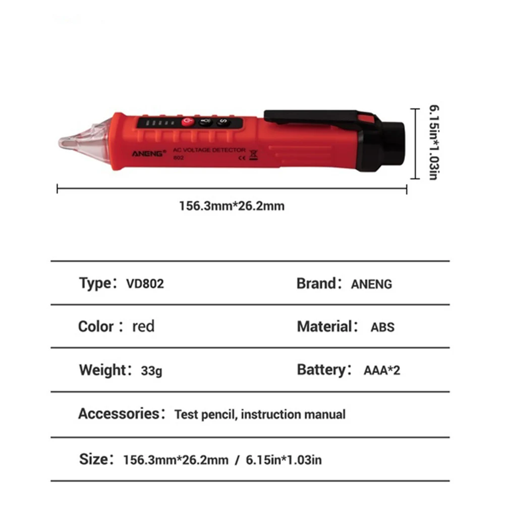 

AC 12V-1000V Multifunctional Voltage Detector Pen Test Electric Tester