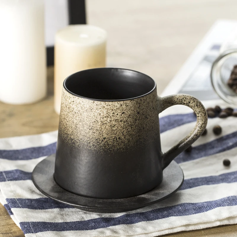 

Creative Nordic Coffee Cup Retro Office Luxury Porcelain Coffee Cup Fashion Reusable Japanese Style Vaisselle Drinkware BL50BD