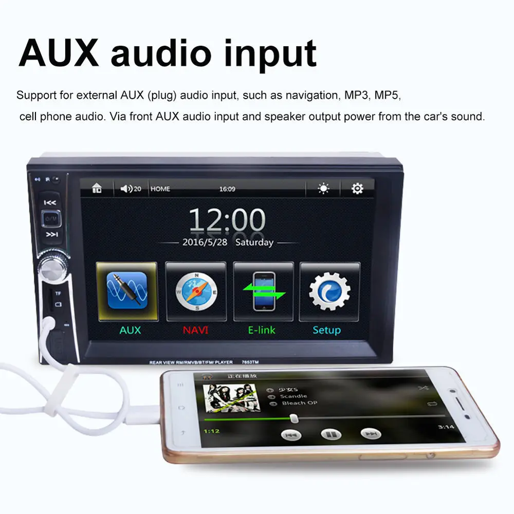 HD 2 Din стерео приемник Android 6 дюйма Автомобильный MP5 плеер авторадио Bluetooth Радио