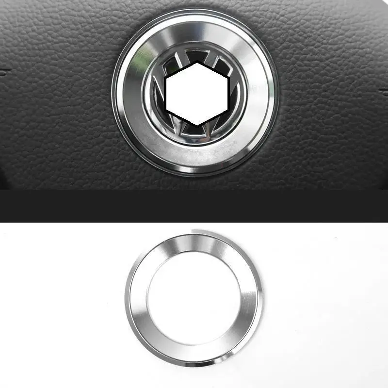 Steering Wheel Interior Decorative Auto Chromium Accessory Parts Protecter Covers 10 11 12 13 14 15 16 17 FOR Volkswagen Tiguan |
