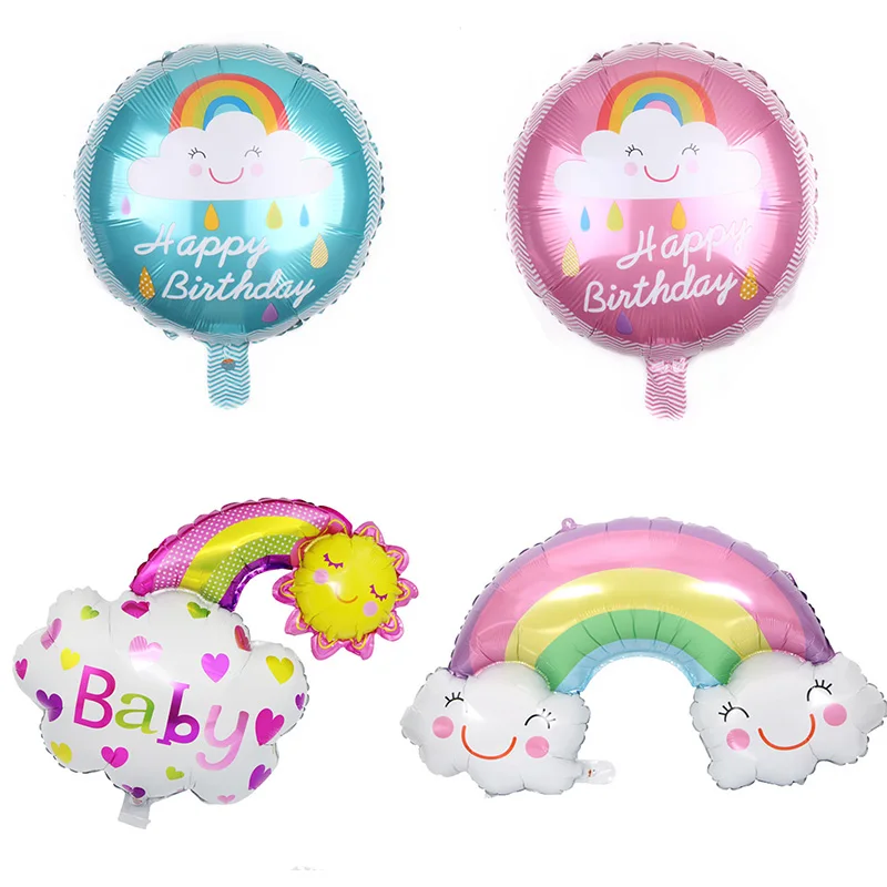 1 шт. радужные смайлики дизайнерские фольгированные воздушные шары для детей на