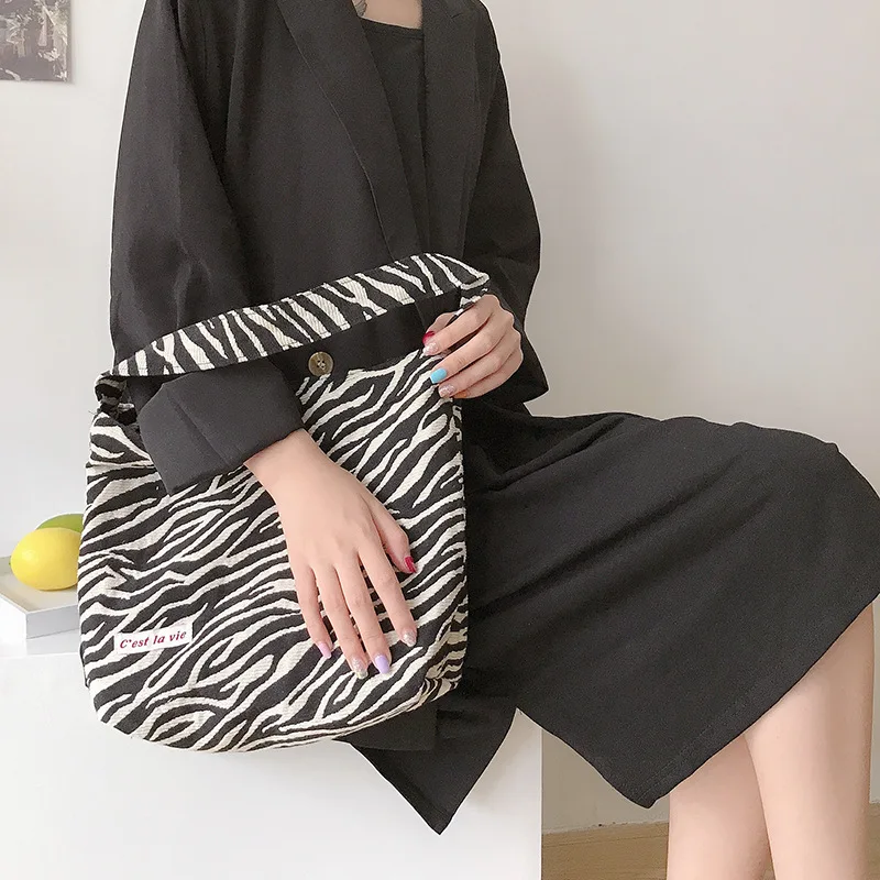 

Повседневная тканевая сумка на одно плечо из жаккардовой ткани, простой тоут, модная вместительная сумка для покупок, школьная сумка для де...