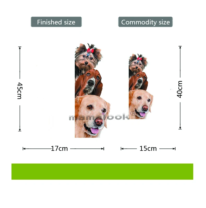 3D Наклейка на стену с изображением собак и кошек забавная наклейка дверь окно