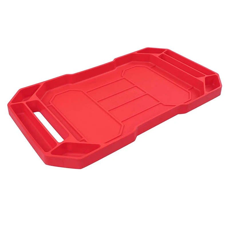 

Flexible Tool Tray Silicone Rubber Tools Organizer, Non Slip Tool Holder Tray for Organizing Parts 24in x 14In