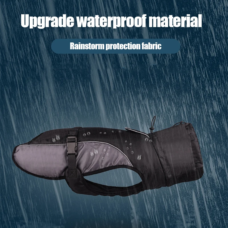 Одежда для больших собак водонепроницаемый жилет куртка осенне-зимнее теплое