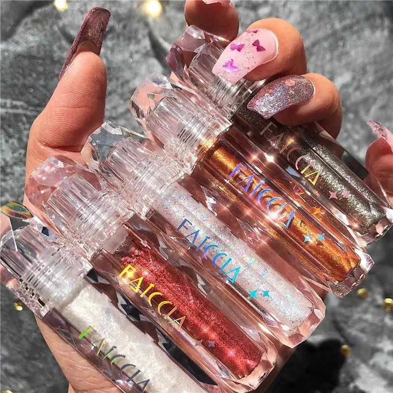 

7 Color Diamond Pearl Liquid Eyeshadow Make Up Glossy Glitter Sequins Super Shiny Eye Shadows Waterproof Eye Pigmented Cosmetics