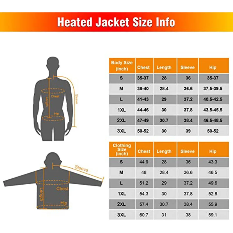 

2021 Winter Warm Jacket Men's Soft Shell Heated Jacket Hood Windproof USB Electric Heating Jacket Coat Outerwear for Men