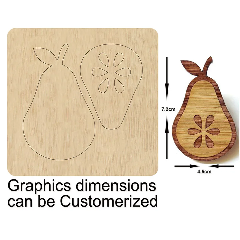 

pear DIY moulds die cut accessories wooden die cutting