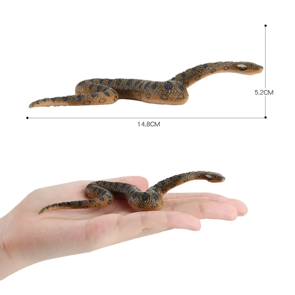 

Realistic Fake Rubber Toy Snake Brown Fake Snakes Preschool Toys