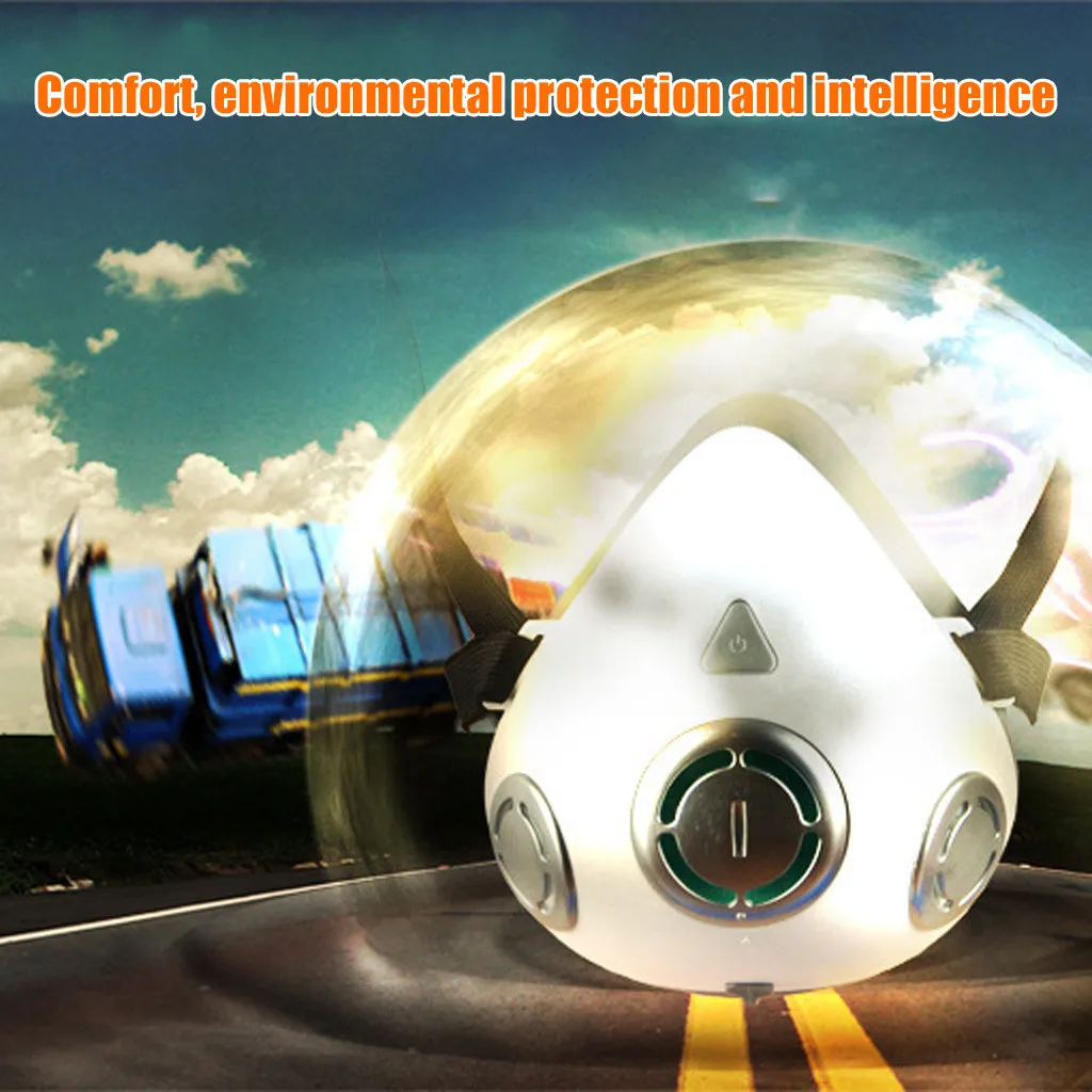 

Smart Electric Anti-Fog Face Mask Air Purification Respirator Automatic Fresh Air Mouth Masks with 20pcs Replaceable Filters