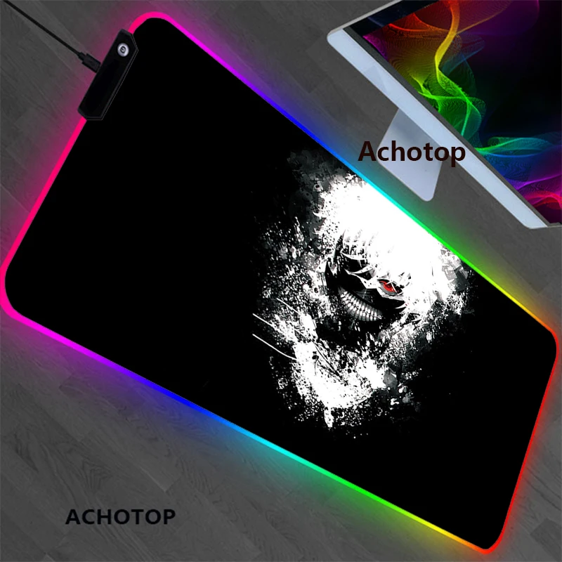 

Tokyo Ghoul XXL Large Computer Anime RGB Mouse Pad 800X300mm MousePad Laptop Desk Keyboard Pad XL Table Mats for Playing Games