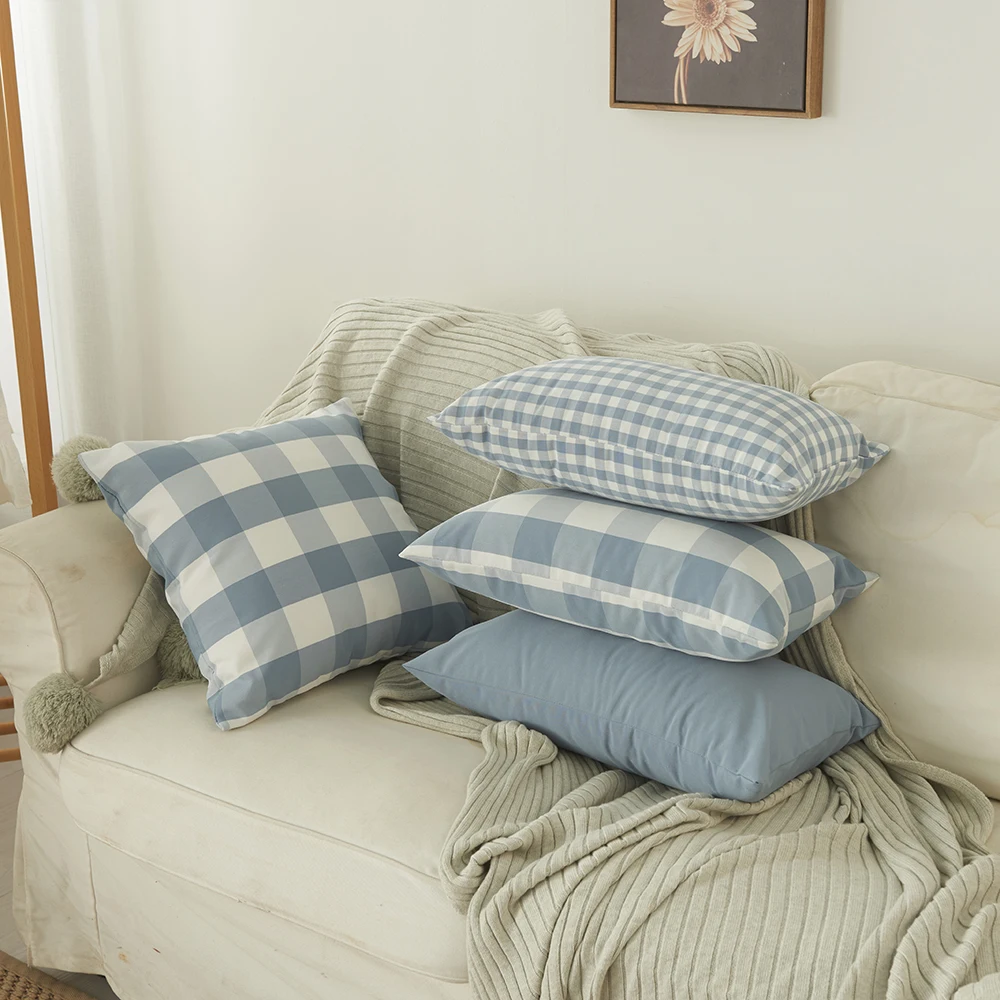 Cushion Covers For Sofa  Chair Car 45x45cm Blue Color 45x45/30x50cm Modern Geometric Decorative Throw Pillow Cases