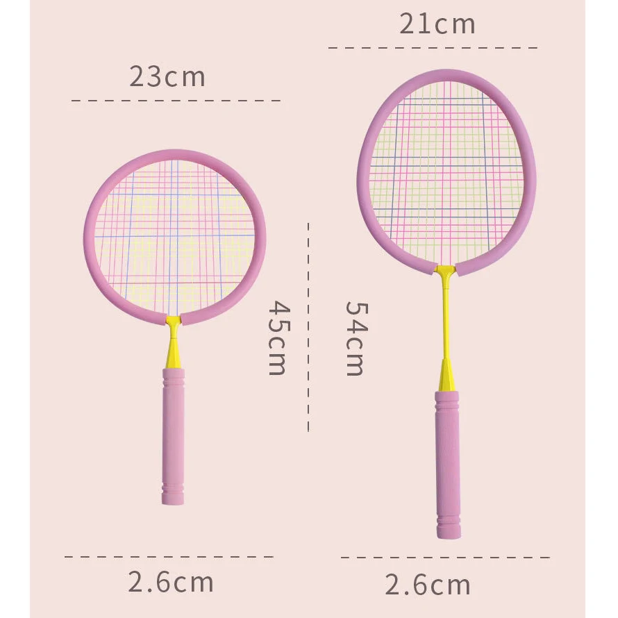 

Cute Pink Badminton Racket Kids Outdoor Team Playing Games Toys Badminton Racket For Children Sport Training