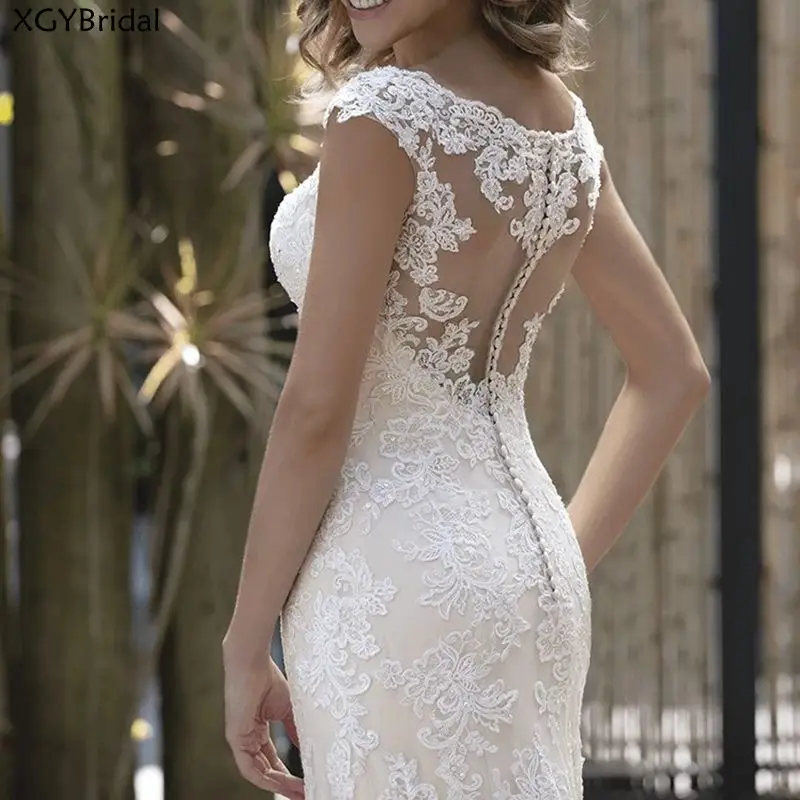 

New Arrival Bride Dress 2021 Vestido de noiva Lace Appliques Vintage Mermaid Wedding Dresses Court Train Casamento vestidos