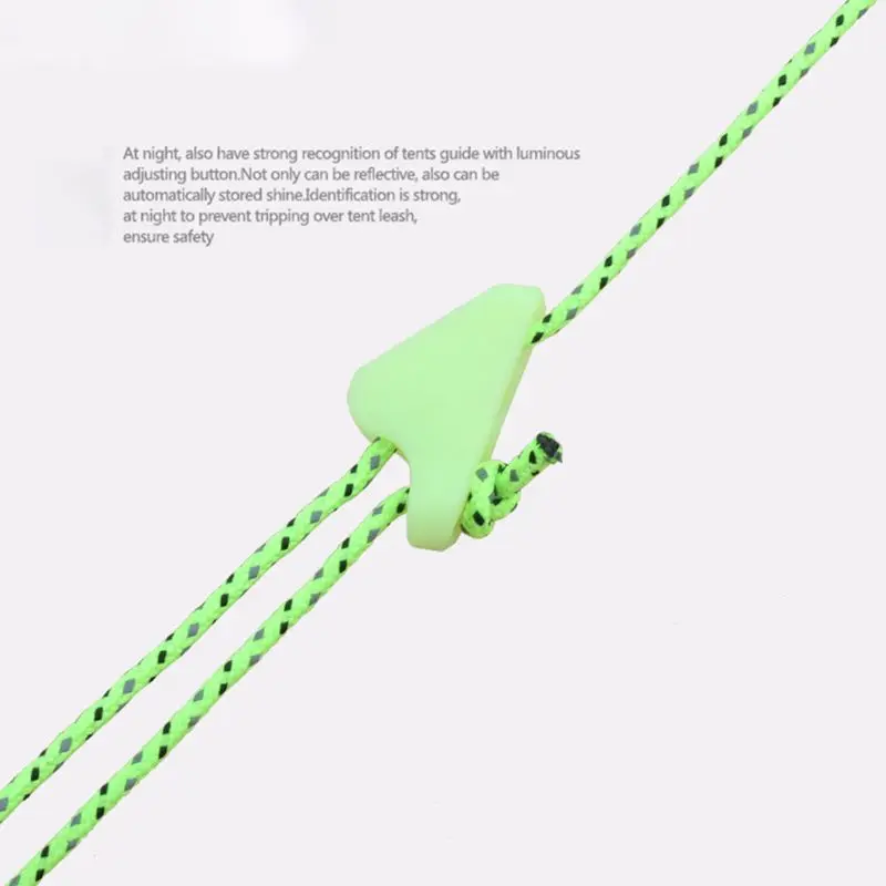 

Светящаяся веревка для палатки, регулируемая ветрозащитная Нескользящая многофункциональная веревка с фиксированным зажимом, аксессуар д...