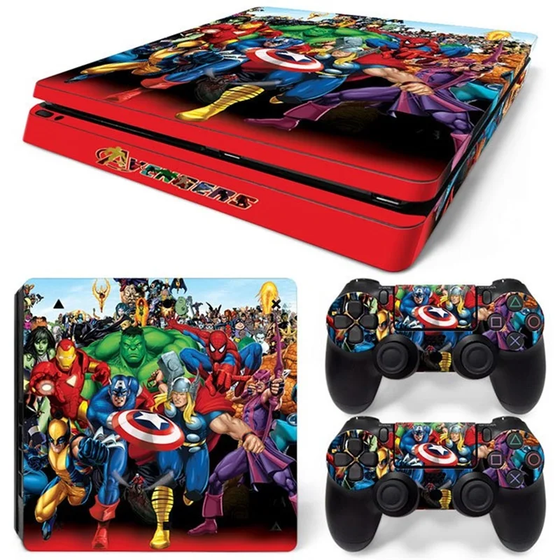 

Виниловая наклейка Marvel Avengers для консоли PS4 Slim и 2 контроллера