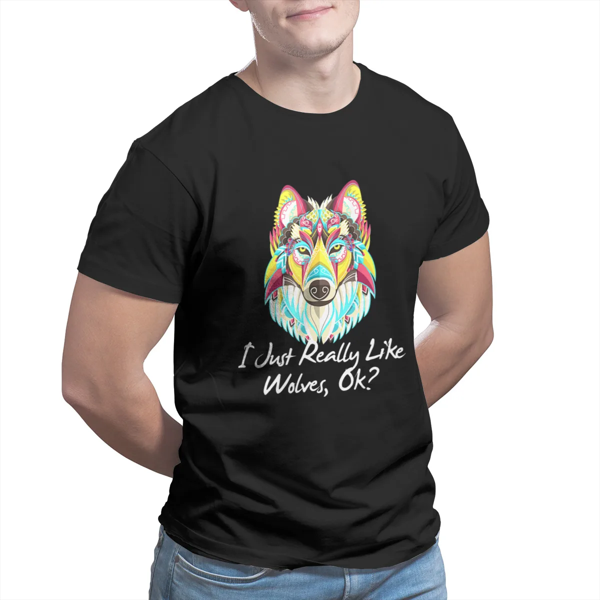

Wolf - Funny Wolf Really Like Wolves Wolf Biologis T-ShirtGames Vintage wholesale Clothes Anime Christmas Tshirts 7004