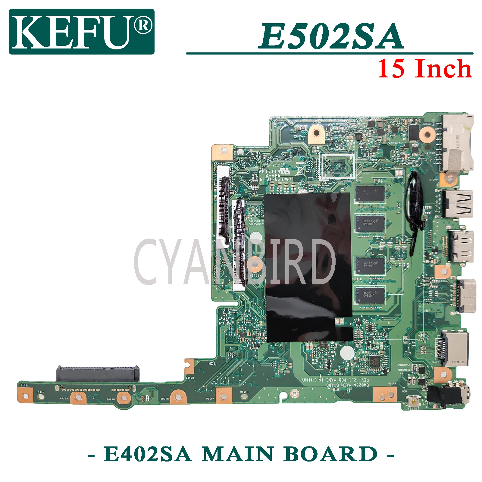 kefu e402sa original mainboard for asus e502sa e502s 15 inch with 8gb ram n3700 laptop motherboard free global shipping