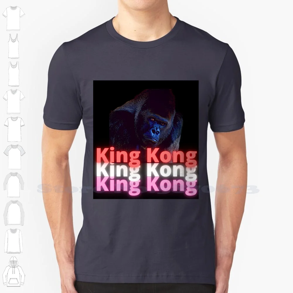 

King Kong T-Shirts Cool Design Trendy T-Shirt Tee King Kong Giant New Movie Old Movie Gorilla Animal Patterns Cool Monkey