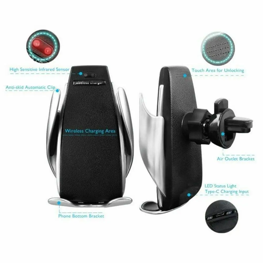 Автомобильное беспроводное зарядное устройство с поворотом на 360 градусов 10 Вт