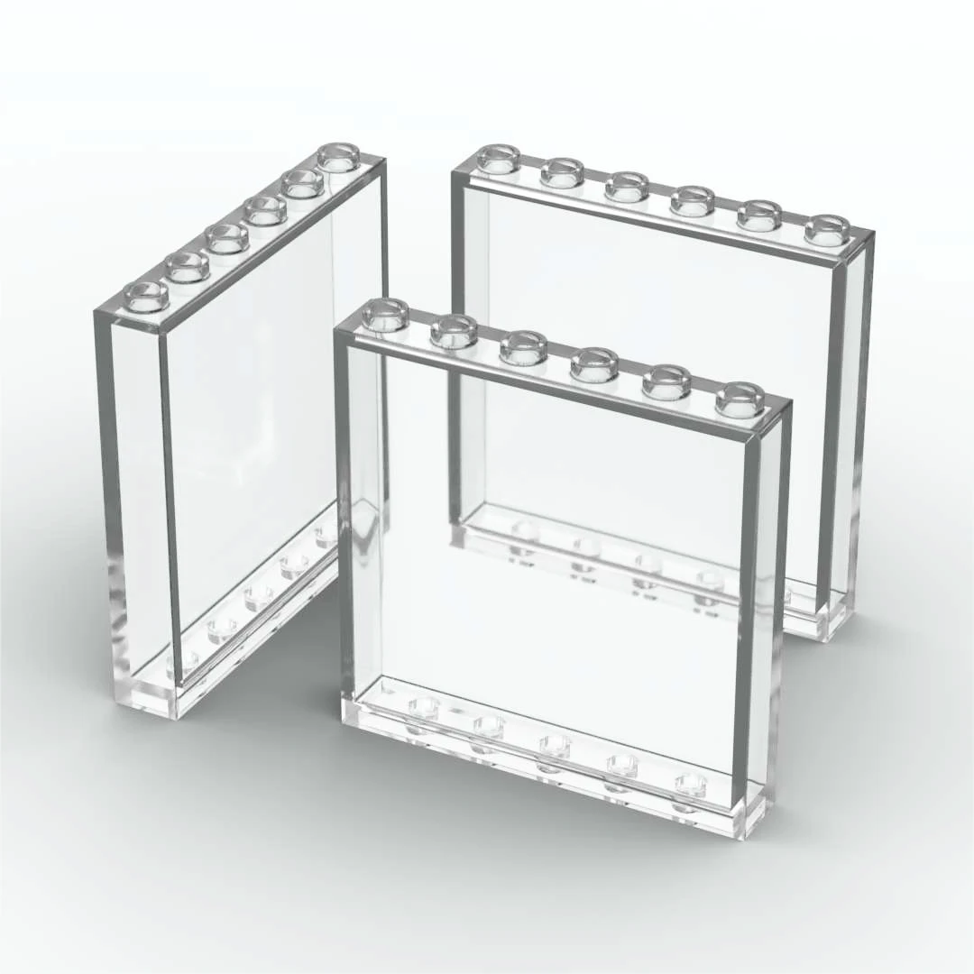 

20 шт., прозрачные строительные блоки MOC, 59349 дюйма, 1x6x5