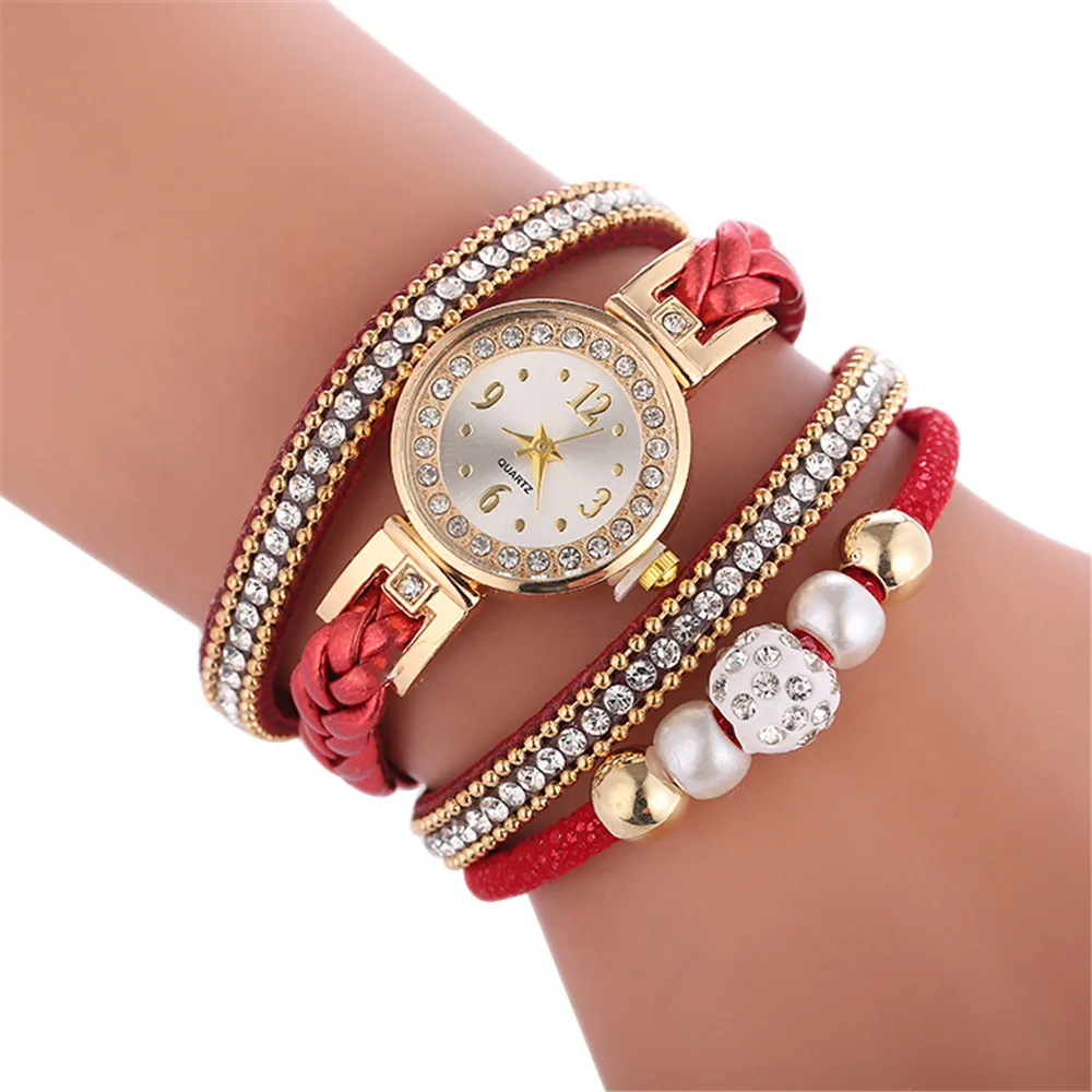 

Vintage Shining Pearl Quartz Women Watch Bracelet Wristwatch Circle Digital Dial Star Montre Femme Reloj Mujer Drop Shipping