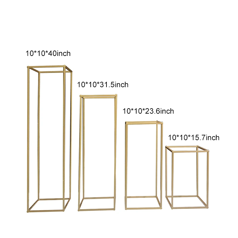 Золотая белая черная металлическая подставка для цветов свадебного украшения