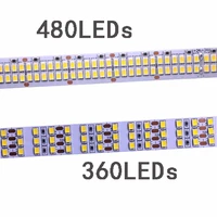 high bright 12v 24v 2835 led strip tape light double row ip20 non waterproof 480ledsm 5mroll led strip whitewarm white