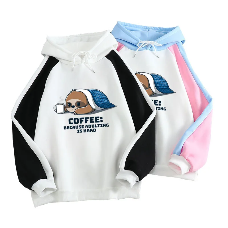 

Мужская/Женская Повседневная кофейная толстовка с капюшоном Kpop, свободная толстовка с принтом в стиле хип-хоп, уличная одежда унисекс, футб...