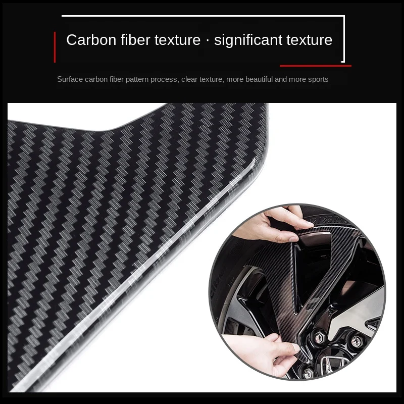 

Applicable to Civic 10 Generation Modified Rim 16-Inch 17-Inch Imitation Carbon Fiber Bright Black Wheel Hub Stickers Decorative
