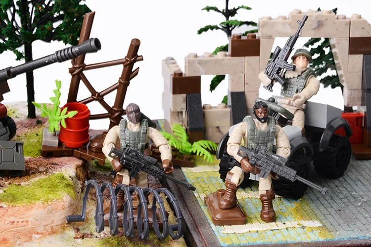Новинка военный костюм мини спецназ фигурки армейский пистолет наборы оружия