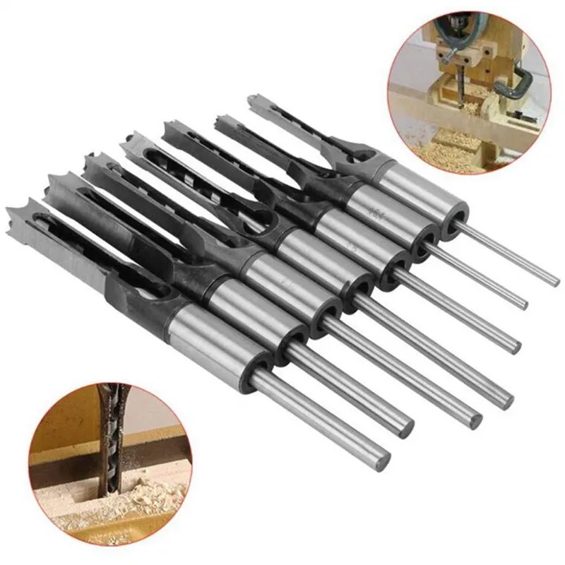 

6-25mm Square Hole Drill Woodworking Twist Mortising Chisel Drills Square Hole Drill Auger Mortising Chisel Wood Carving Tools