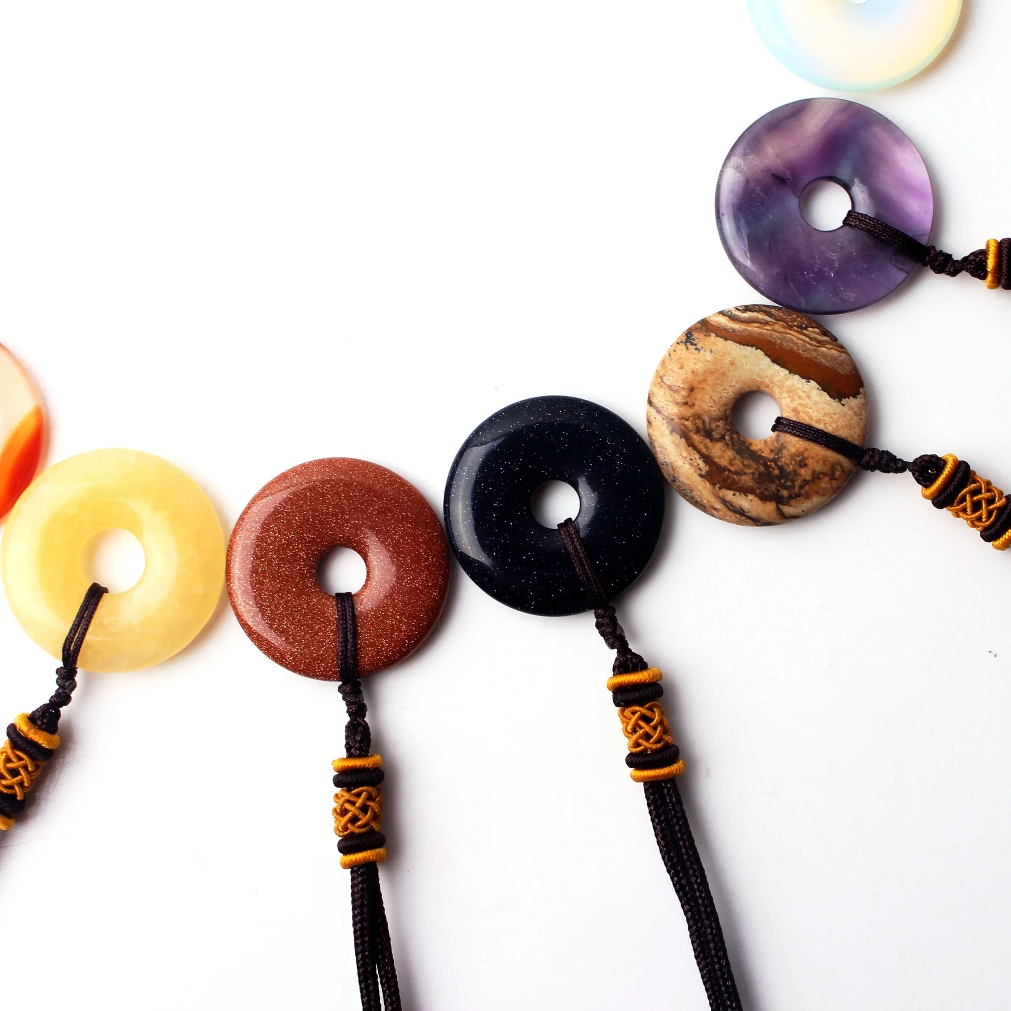 1 шт. Хрустальный Аметист мир о образный кулон с веревкой ювелирные изделия