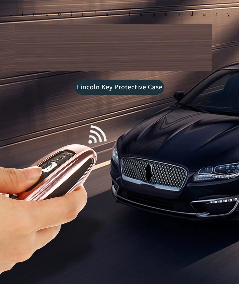 

Aluminium Alloy Car Key Covers Remote Key Case Protective Key Skin Shell Holder For Lincoln MKC MKZ Car-styling