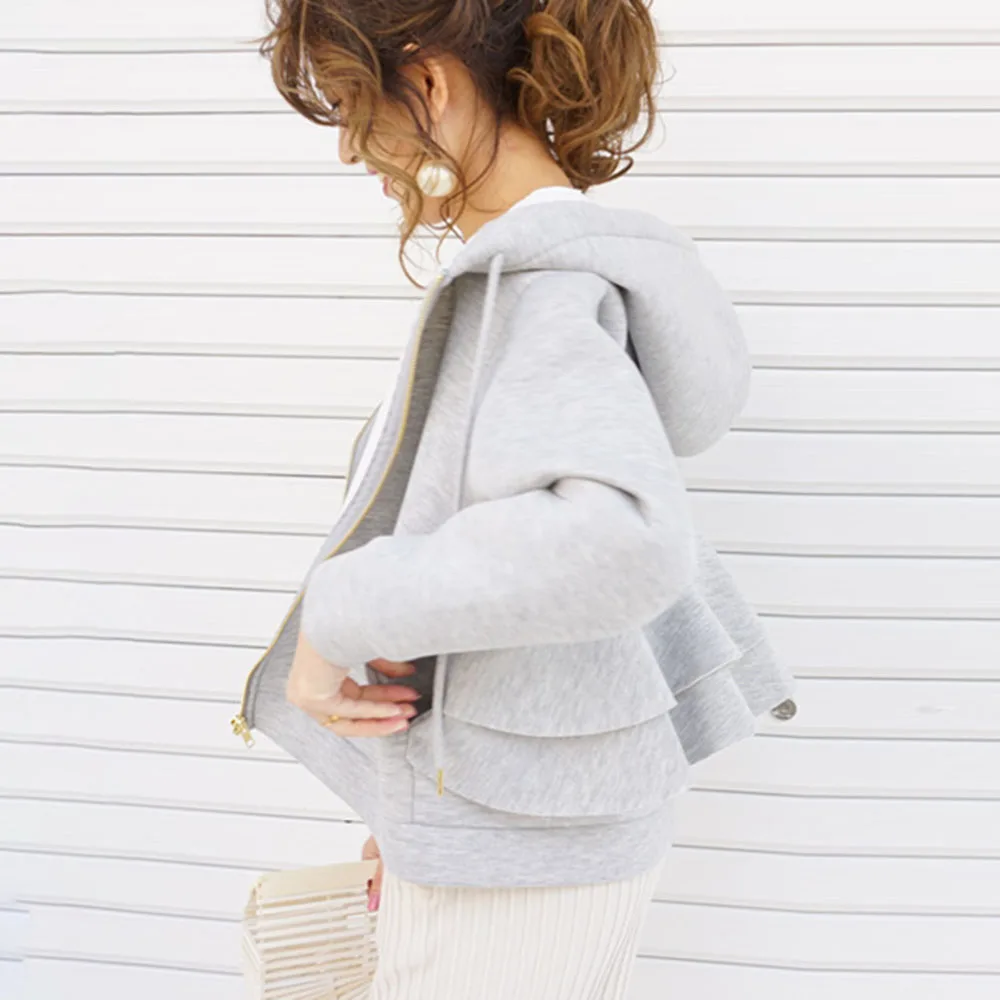 Женская Осенняя толстовка с капюшоном 2019 корейская мода повседневные простые