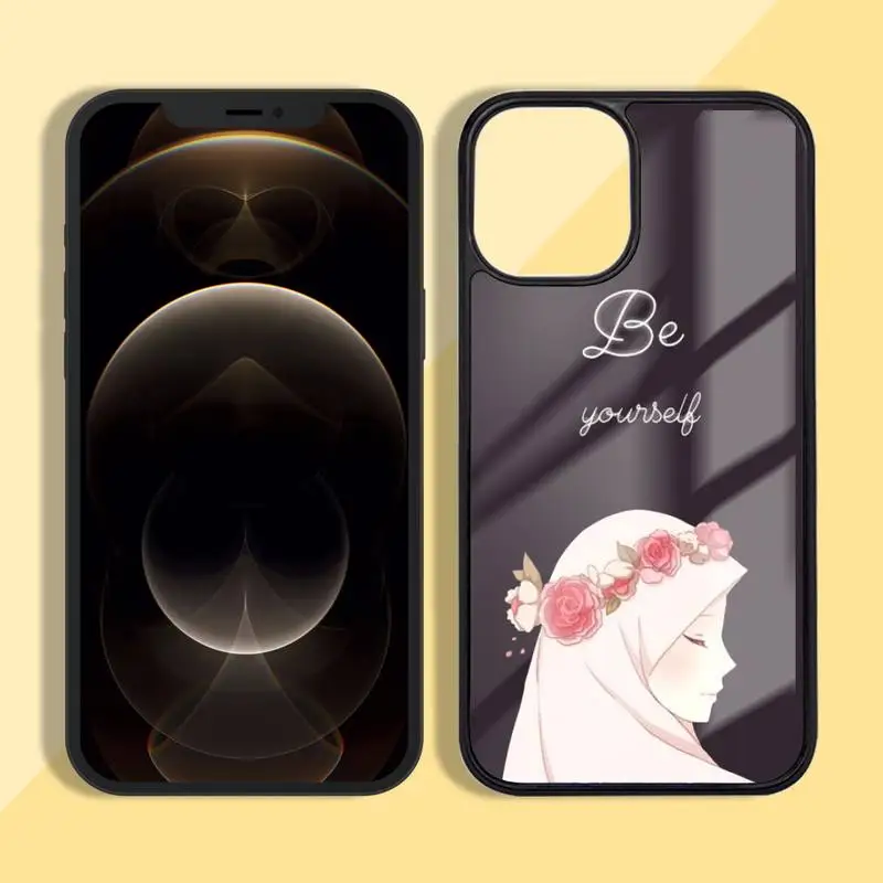 

Muslim Islamic Arabic Hijab Face Phone Case Silicone TPU+PC For iPhone 11 12 mini Pro MAX 7 8 Plus Samsung Note20 10 Plus S7 8