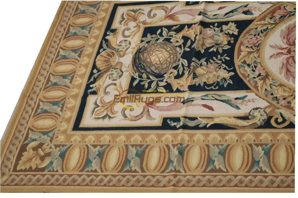 

french aubusson rugs Folk Home Decor Rectangle Natural Fiber