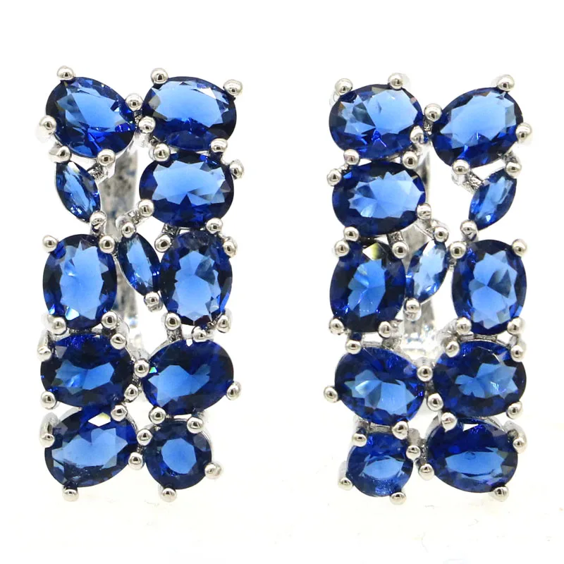 22x10 мм Романтический создан Аквамарин Танзанит подарок для сестры Серебряные